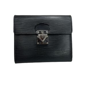 Louis Vuitton Black Epi Leather Wallet Portefeuille Koala Noir Trifold
